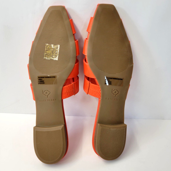 Katy Perry The Confidant Fisherman Shoes Womens Size 8.5M Orange Mule Sandals - Picture 14 of 16